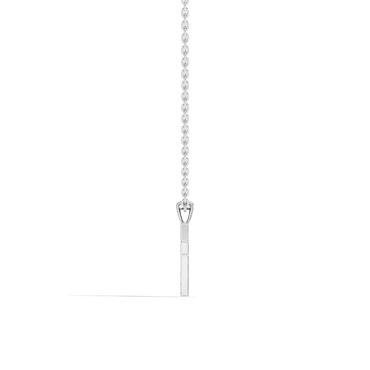 Gold Channel Setting Round Lab Grown Diamond Zynel Pendant