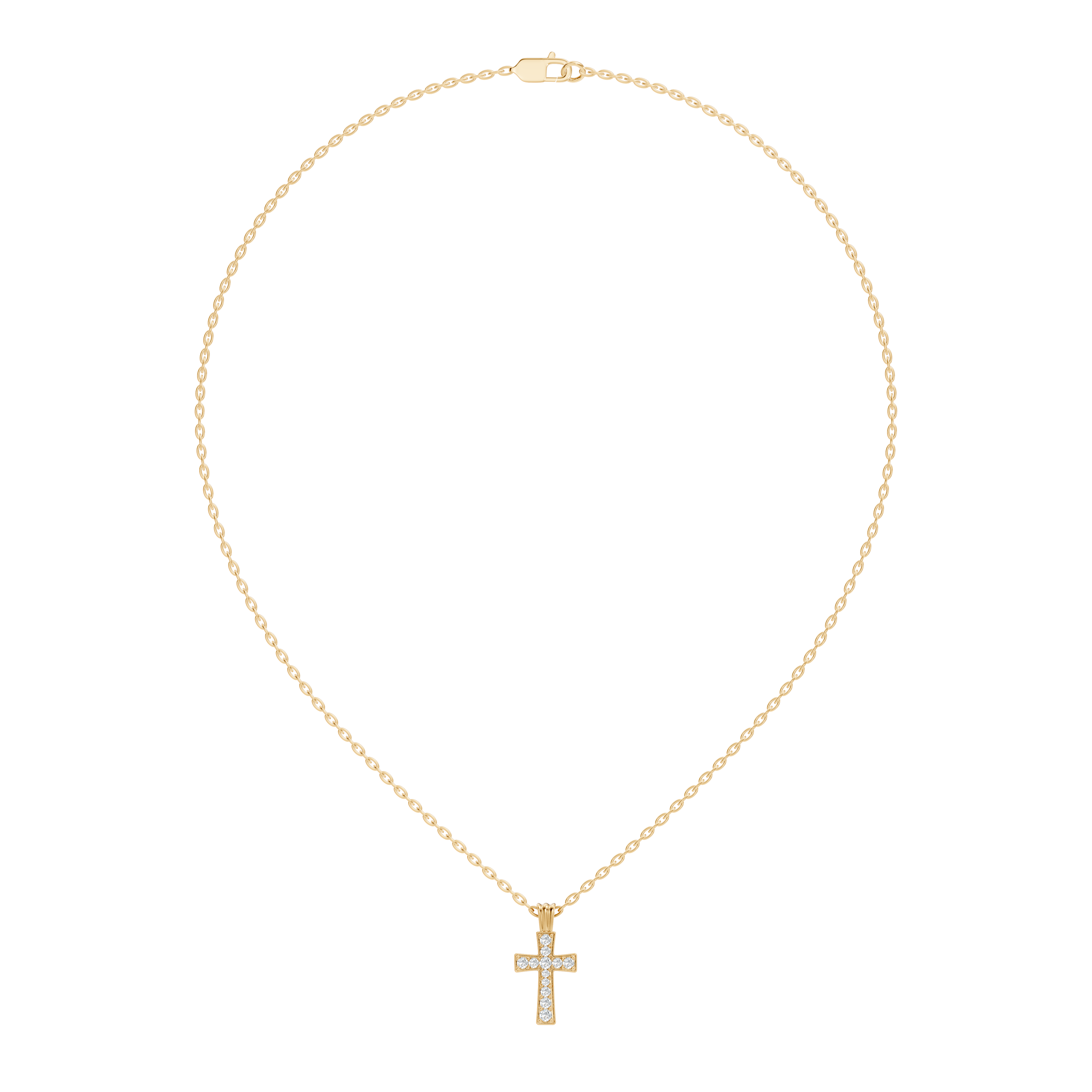 Gold Channel Setting Round Lab Grown Diamond Zynel Pendant