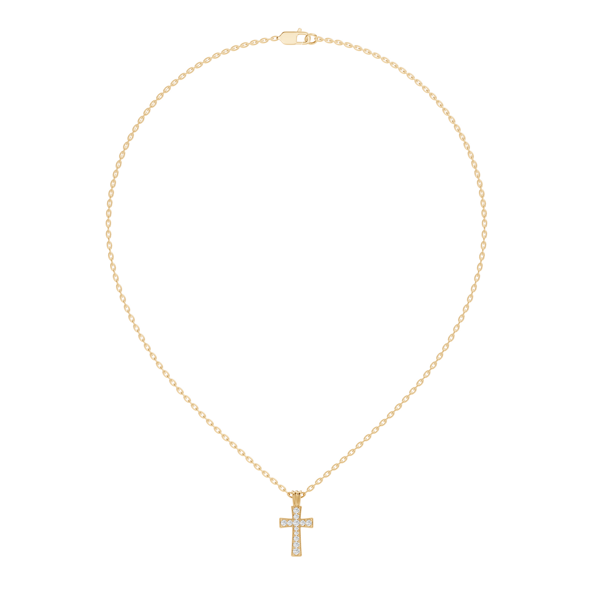 Gold Channel Setting Round Lab Grown Diamond Zynel Pendant
