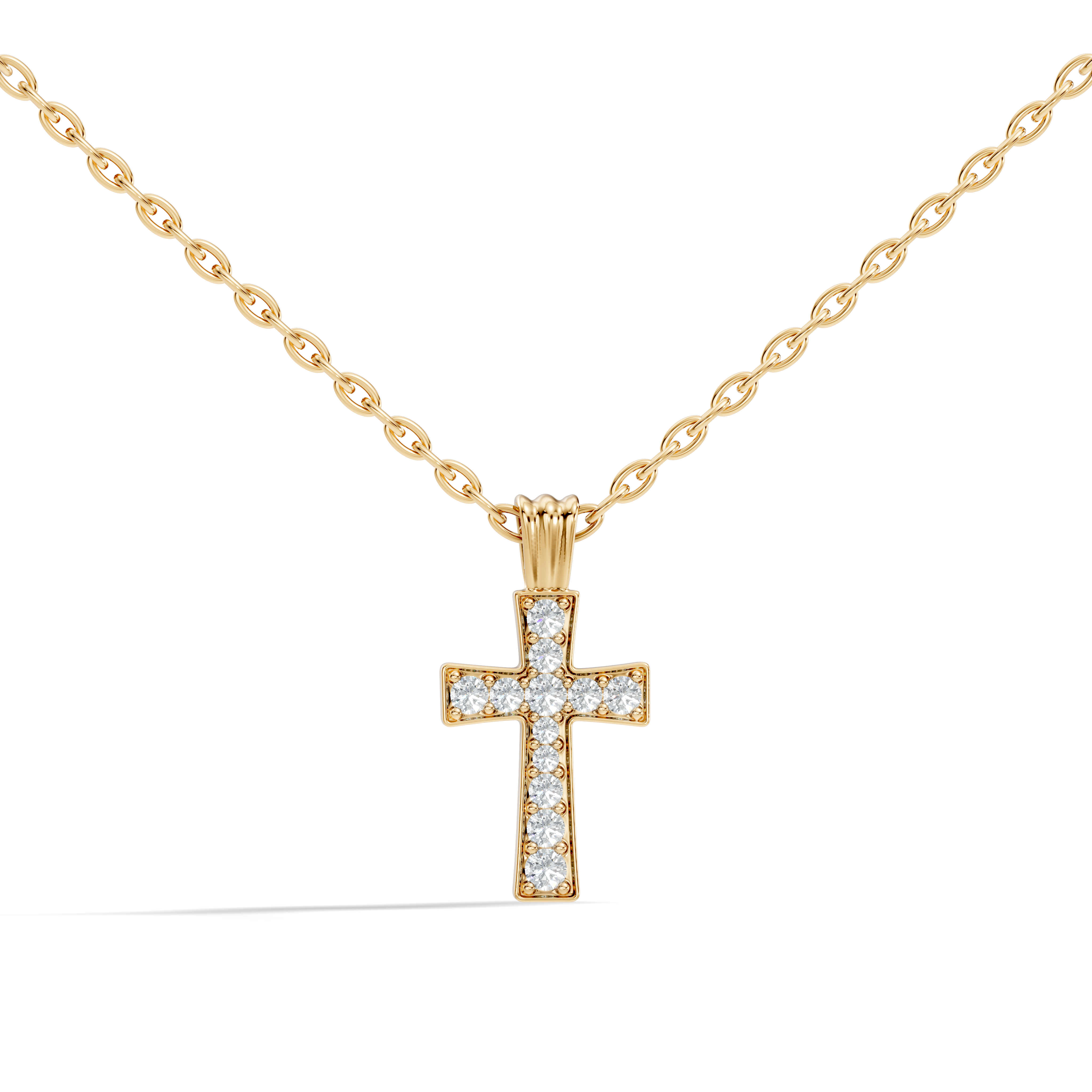 Gold Channel Setting Round Lab Grown Diamond Zynel Pendant