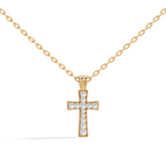 Gold Channel Setting Round Lab Grown Diamond Zynel Pendant