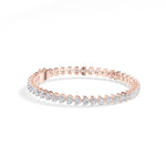 Rose Gold 7Ct Tennis Heart Lab Grown Diamond Xyrene Bracelet