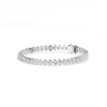 White Gold 7Ct Tennis Heart Lab Grown Diamond Xyrene Bracelet