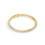 Yellow Gold 7Ct Tennis Heart Lab Grown Diamond Xyrene Bracelet