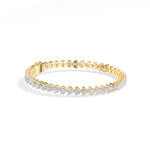 Yellow Gold 7Ct Tennis Heart Lab Grown Diamond Xyrene Bracelet