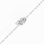 Heart & Pear Lab Grown Diamond Toi-et-Moi Chain Amora Bracelet