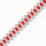 Marquise Ruby Lab Grown Diamond Statement Coralie Bracelet