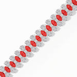 Marquise Ruby Lab Grown Diamond Statement Coralie Bracelet