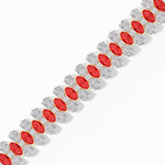 Marquise Ruby Lab Grown Diamond Statement Coralie Bracelet
