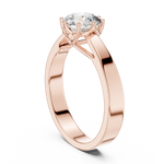 Gold 1Ct Round 8 Prong Solitaire Lab Grown Diamond Ring