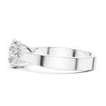 Gold 1Ct Round 8 Prong Solitaire Lab Grown Diamond Ring
