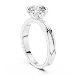 Gold 1Ct Round Four Prong Solitaire Lab Grown Diamond Ring