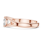 Gold 1Ct Round V Split Shank Solitaire Lab Grown Diamond Torian Ring