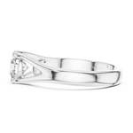 Gold 1Ct Round V Split Shank Solitaire Lab Grown Diamond Torian Ring
