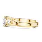 Gold 1Ct Round V Split Shank Solitaire Lab Grown Diamond Torian Ring