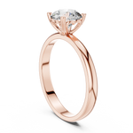 Gold 1Ct Round Solitaire Lab Grown Diamond Dexan Ring
