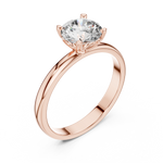 Gold 1Ct Round Solitaire Lab Grown Diamond Dexan Ring
