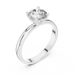 Gold 1Ct Round Solitaire Lab Grown Diamond Dexan Ring