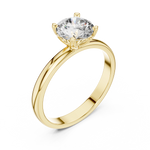 Gold 1Ct Round Solitaire Lab Grown Diamond Dexan Ring