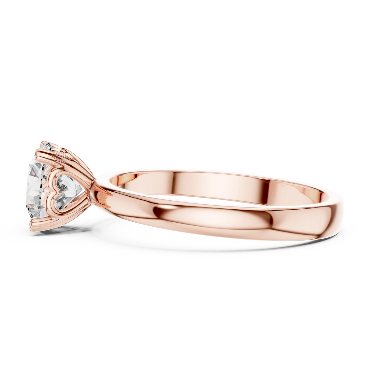 Gold 1Ct Round Solitaire Lab Grown Diamond Dexan Ring