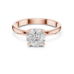 Gold 1Ct Round Solitaire Lab Grown Diamond Dexan Ring