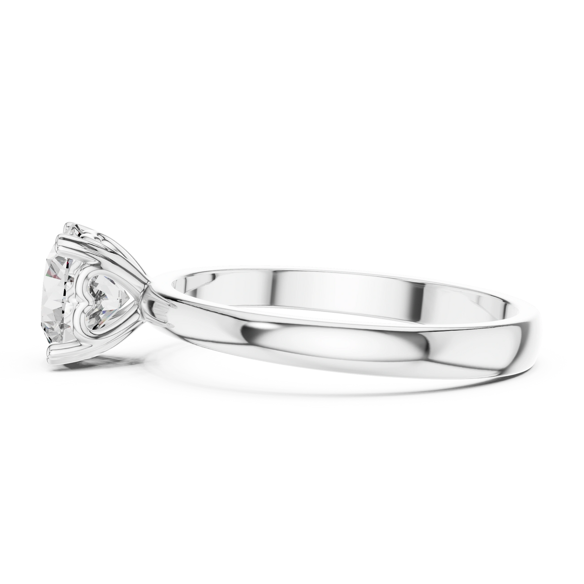 Gold 1Ct Round Solitaire Lab Grown Diamond Dexan Ring