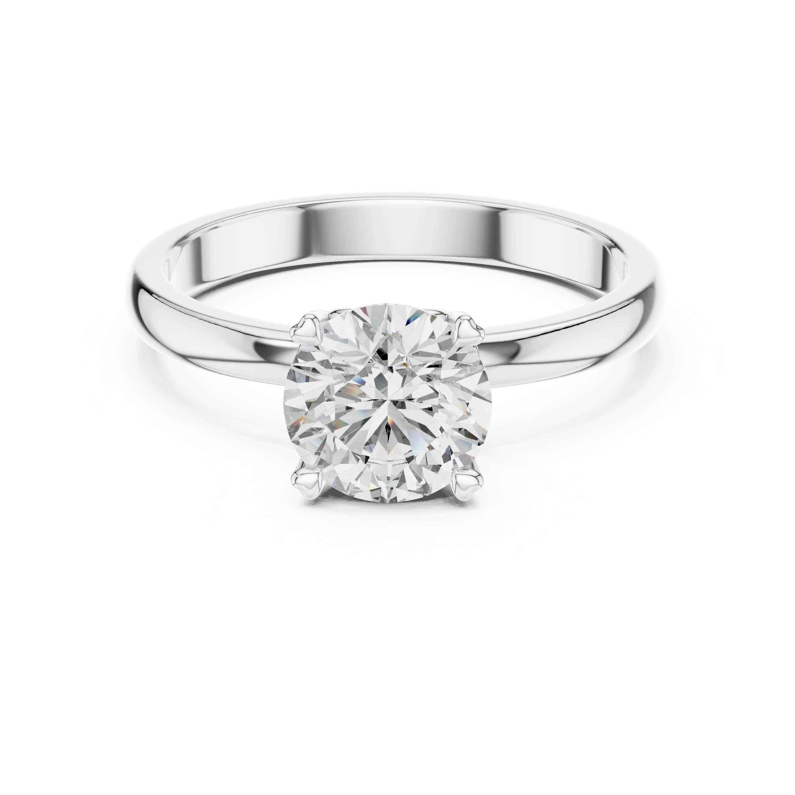 Gold 1Ct Round Solitaire Lab Grown Diamond Dexan Ring