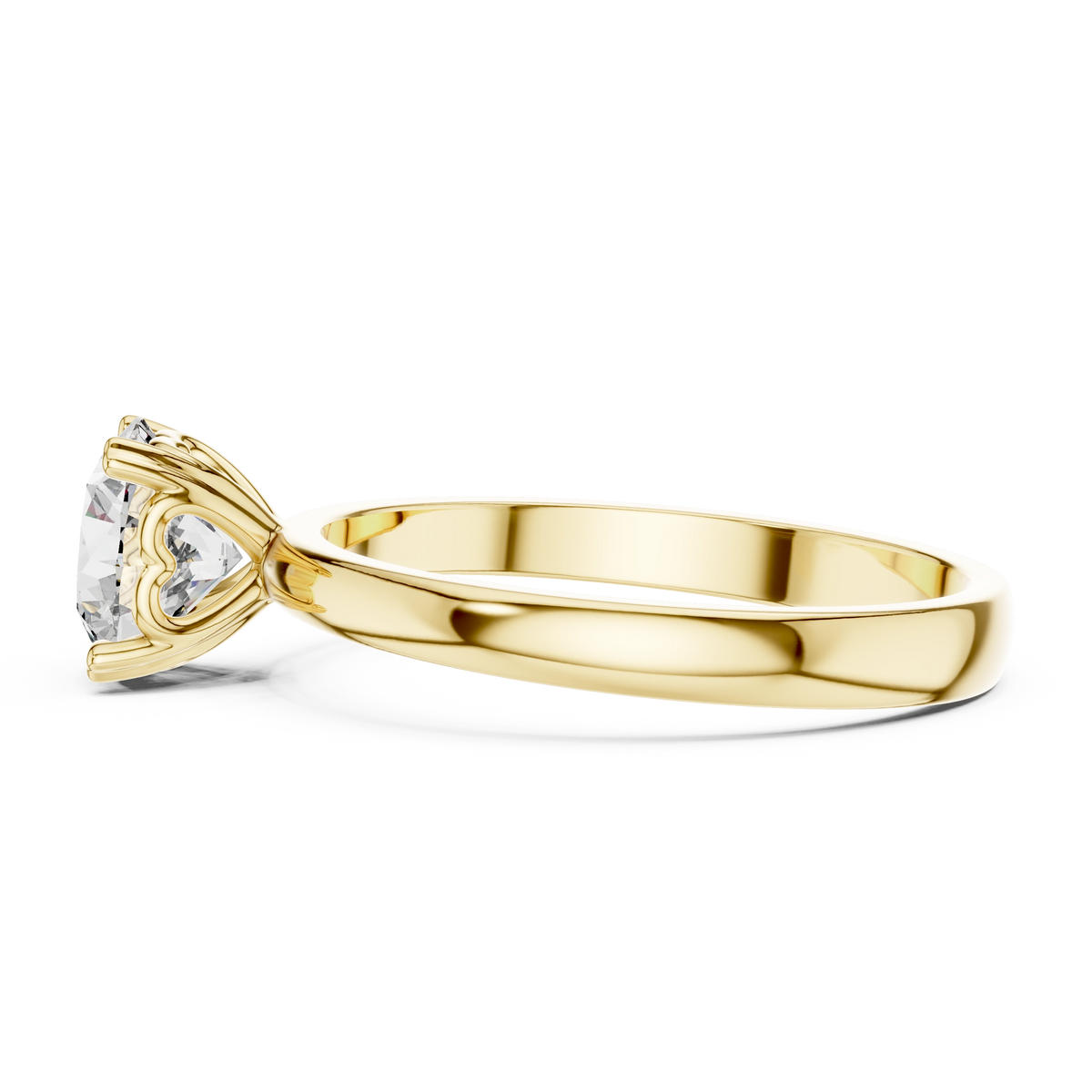 Gold 1Ct Round Solitaire Lab Grown Diamond Dexan Ring