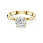 Gold 1Ct Round Solitaire Lab Grown Diamond Dexan Ring