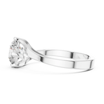 Gold 1Ct Round Twisted Band Solitaire Lab Grown Diamond Mariah Ring