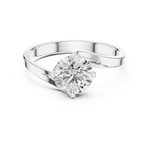Gold 1Ct Round Twisted Band Solitaire Lab Grown Diamond Mariah Ring