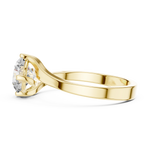 Gold 1Ct Round Twisted Band Solitaire Lab Grown Diamond Mariah Ring