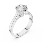 Gold 1Ct Solitaire Round Lab Grown Diamond Vitel Ring