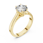 Gold 1Ct Solitaire Round Lab Grown Diamond Vitel Ring