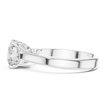 Gold 1Ct Solitaire Round Lab Grown Diamond Vitel Ring