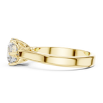 Gold 1Ct Solitaire Round Lab Grown Diamond Vitel Ring