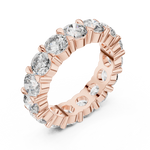 Gold 5Ct Round Eternity Band Lab Grown Diamond Silvio Ring