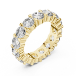Gold 5Ct Round Eternity Band Lab Grown Diamond Silvio Ring