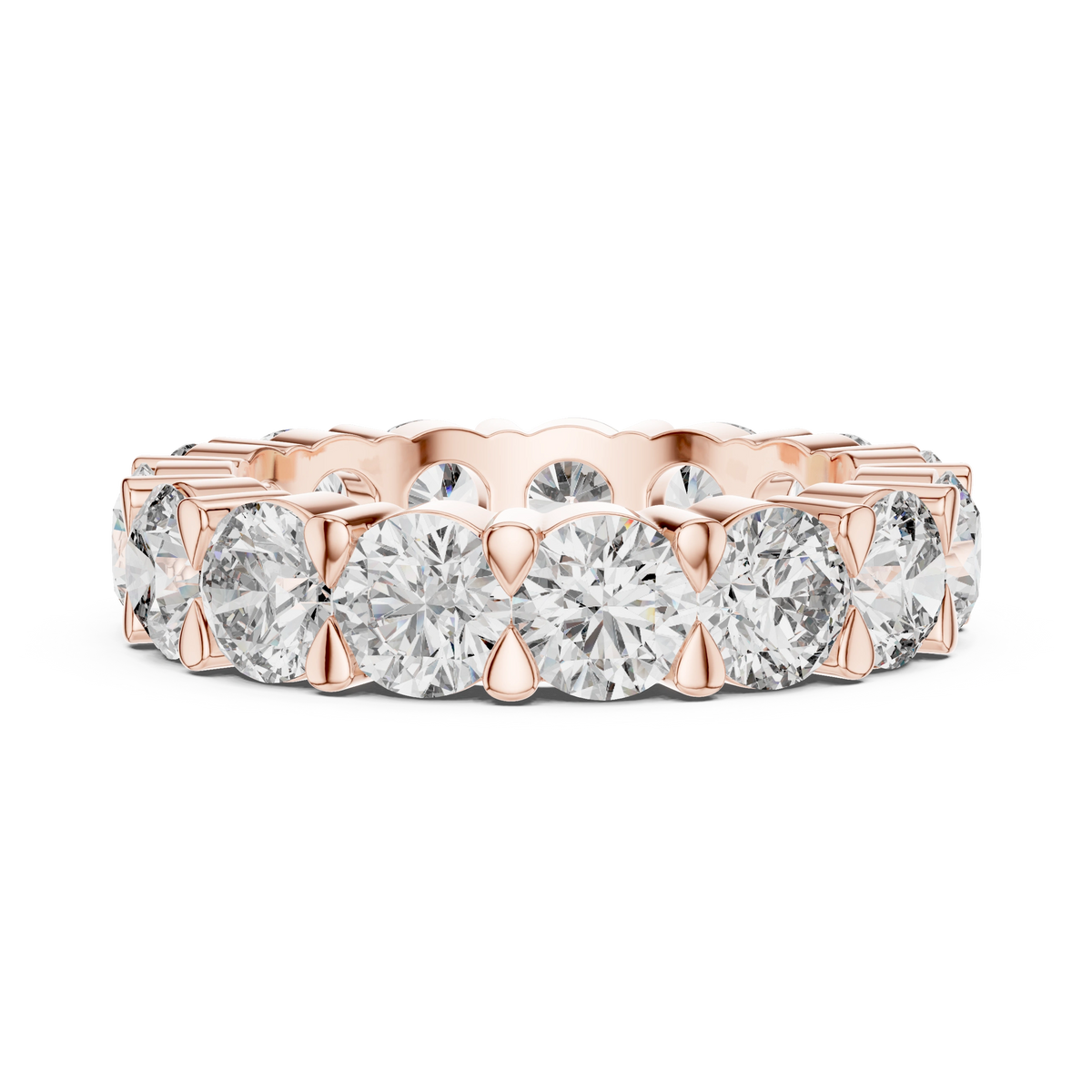 Gold 5Ct Round Eternity Band Lab Grown Diamond Silvio Ring
