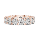 Gold 5Ct Round Eternity Band Lab Grown Diamond Silvio Ring