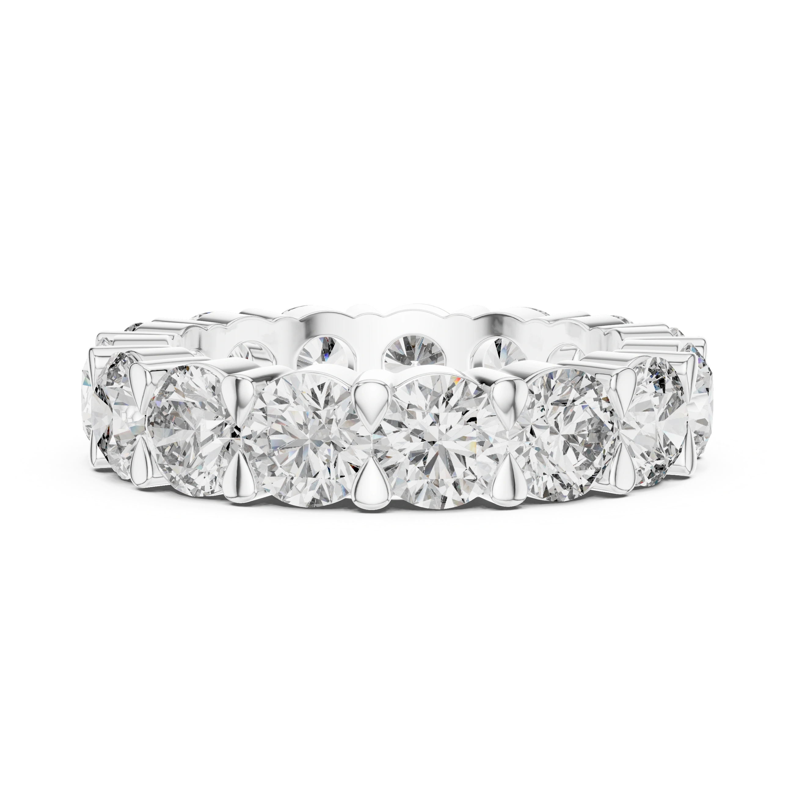 Gold 5Ct Round Eternity Band Lab Grown Diamond Silvio Ring