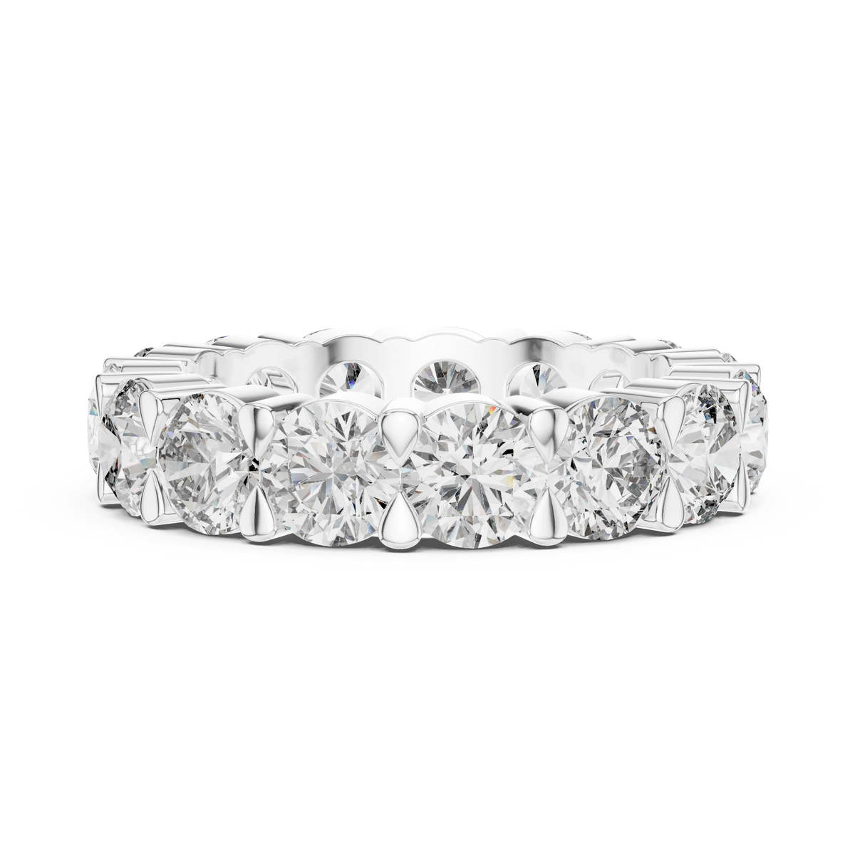 Gold 5Ct Round Eternity Band Lab Grown Diamond Silvio Ring