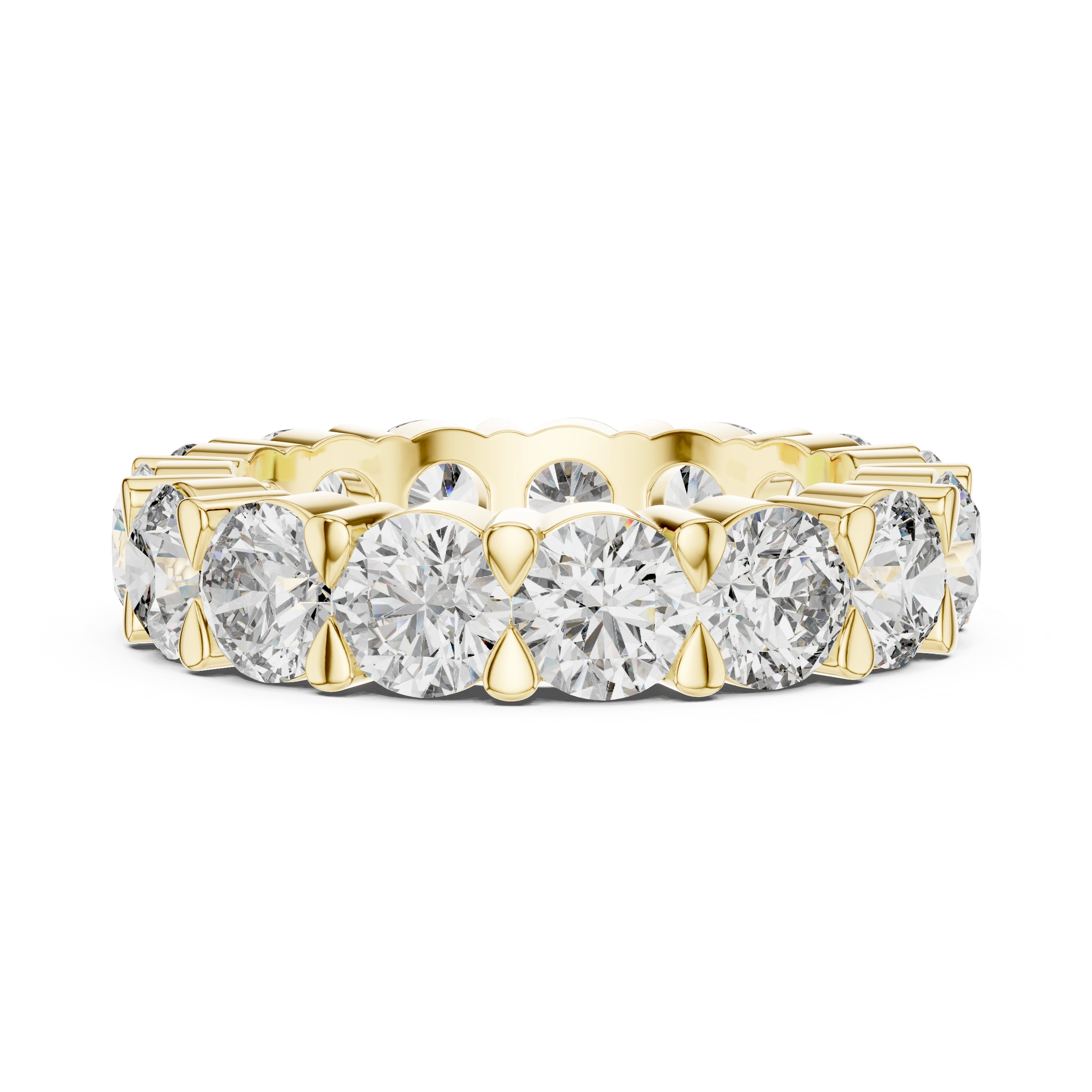 Gold 5Ct Round Eternity Band Lab Grown Diamond Silvio Ring