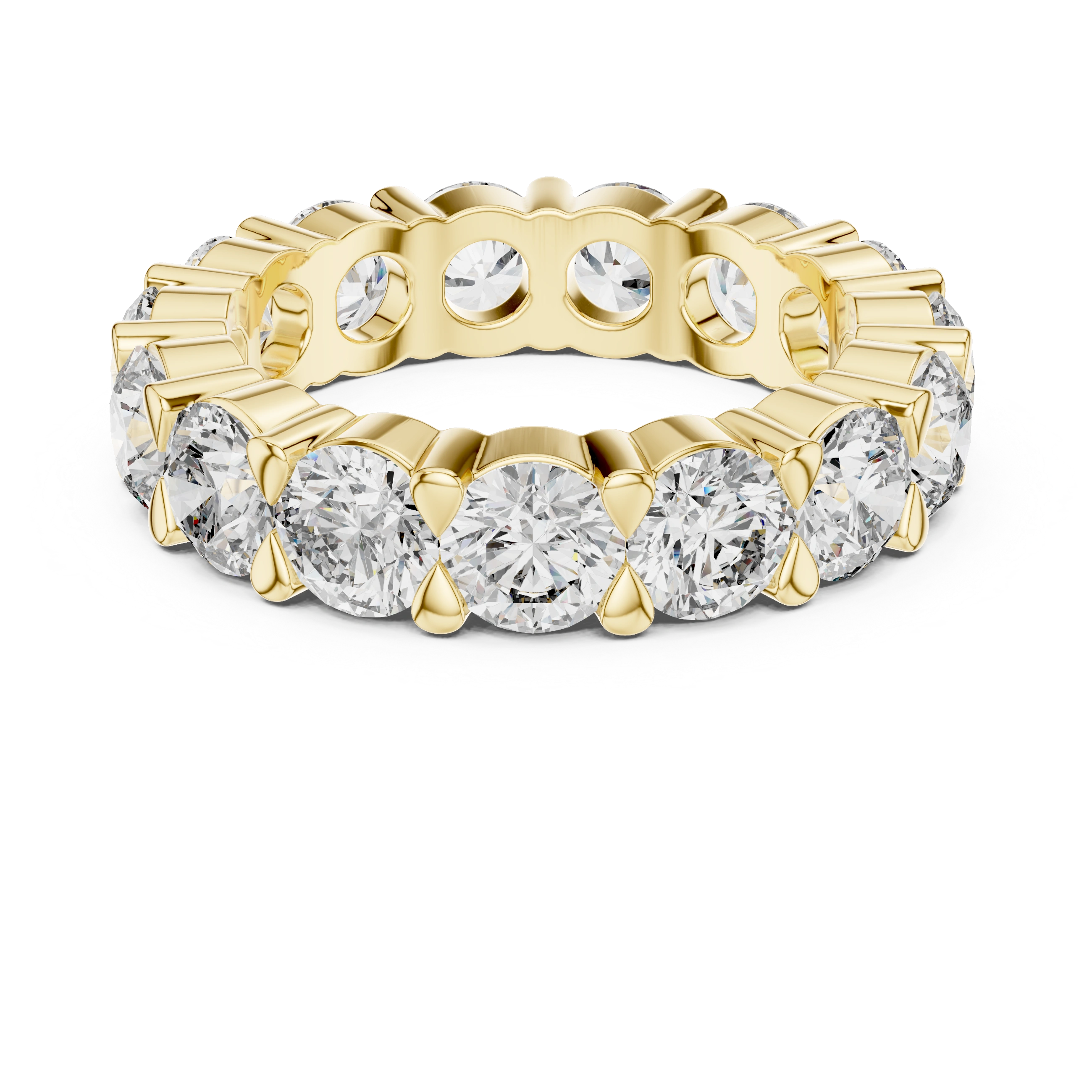 Gold 5Ct Round Eternity Band Lab Grown Diamond Silvio Ring