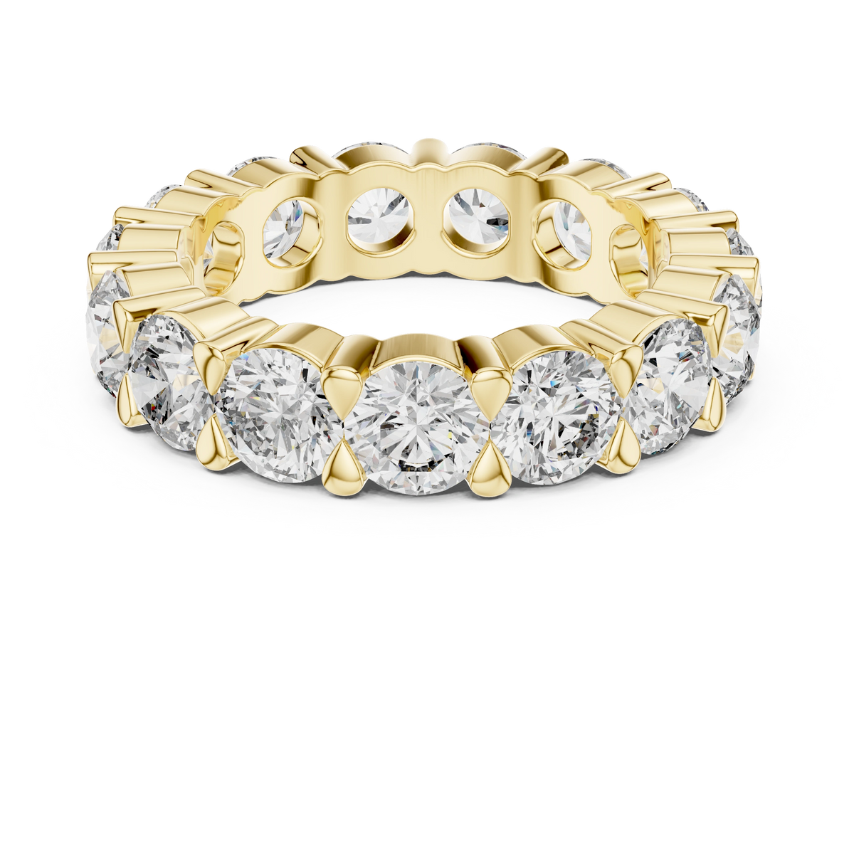 Gold 5Ct Round Eternity Band Lab Grown Diamond Silvio Ring