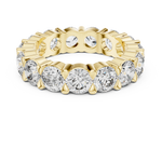 Gold 5Ct Round Eternity Band Lab Grown Diamond Silvio Ring