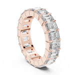 Gold 5Ct Emerald Cut Eternity Band Lab Grown Diamond Calpe Ring