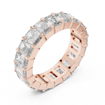 Gold 5Ct Emerald Cut Eternity Band Lab Grown Diamond Calpe Ring