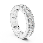 Gold 5Ct Emerald Cut Eternity Band Lab Grown Diamond Calpe Ring