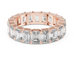 Gold 5Ct Emerald Cut Eternity Band Lab Grown Diamond Calpe Ring